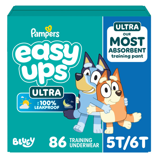 Pampers Easy Ups Ultra Training Pants Unisex, Size 5T/6T, 86-count