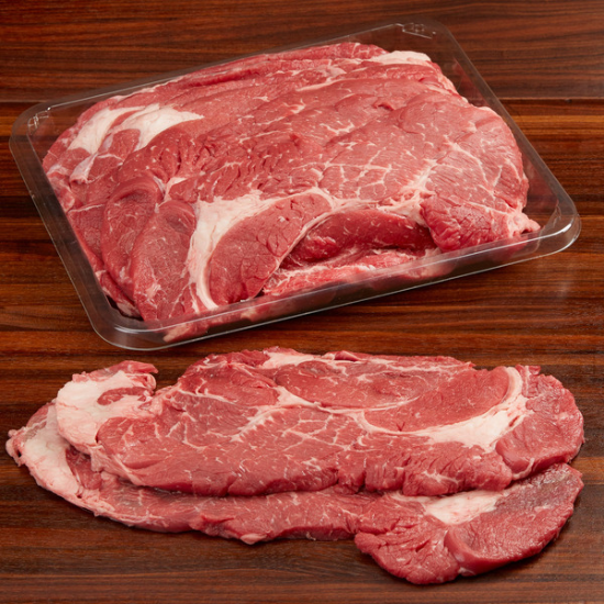 Kirkland Signature USDA Choice Beef Chuck Steak Boneless 5.44 LB / Package