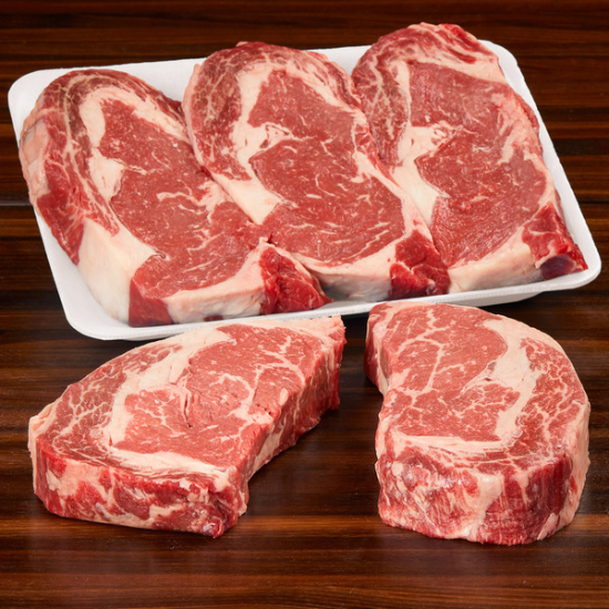 Kirkland Signature USDA Prime Beef Boneless Ribeye Steak 4.31 LB / Package