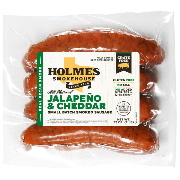 Holmes Smokehouse Jalapeno Cheddar Sausage, 32 OZ - 8 Count