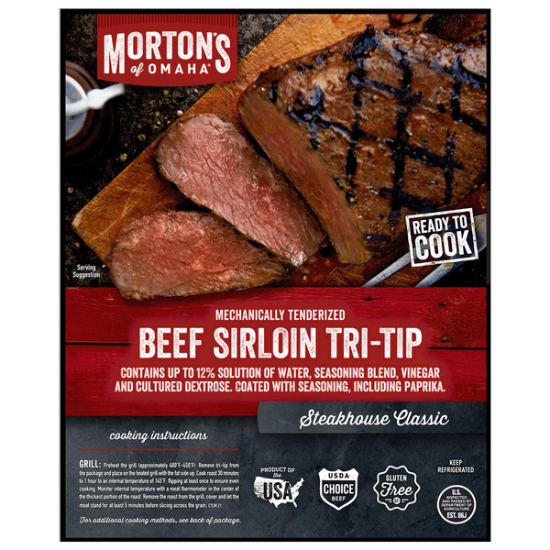 Morton's of Omaha Choice Beef Tri-Tip - 4.13 lb / Package