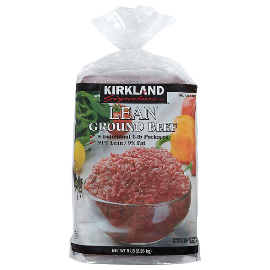 Kirkland Signature Lean Ground Beef, 1 LB, 5-count