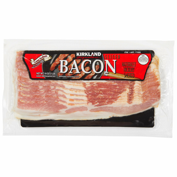 Kirkland Signature Bacon, Low Salt, Sliced, 1 LB - 4 Count
