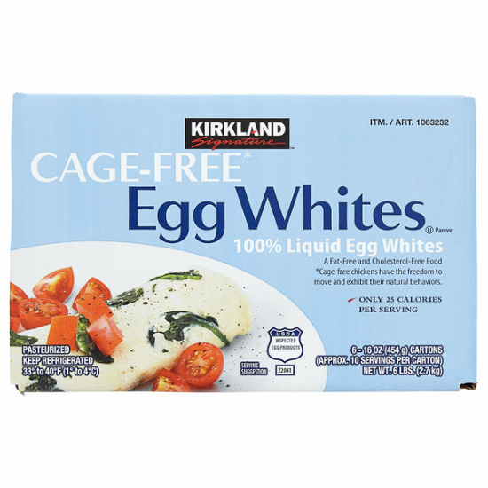 Kirkland Signature Liquid Egg Whites, Cage Free, 16 OZ, 6-count