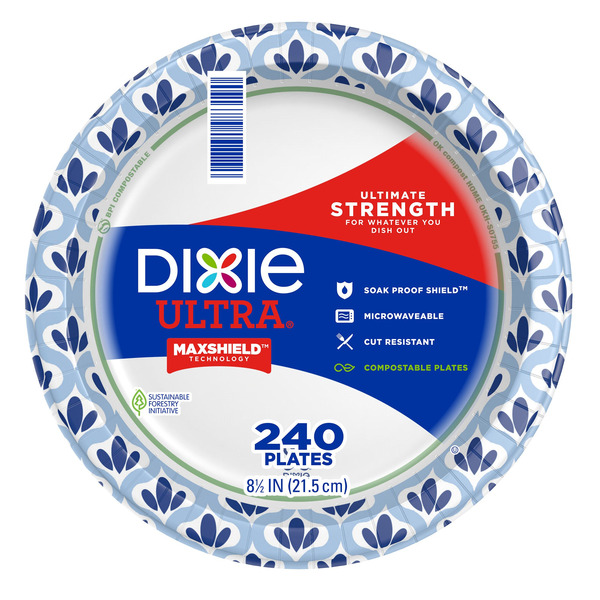 Dixie Ultra 8-1/2" Paper Plate, 240-count