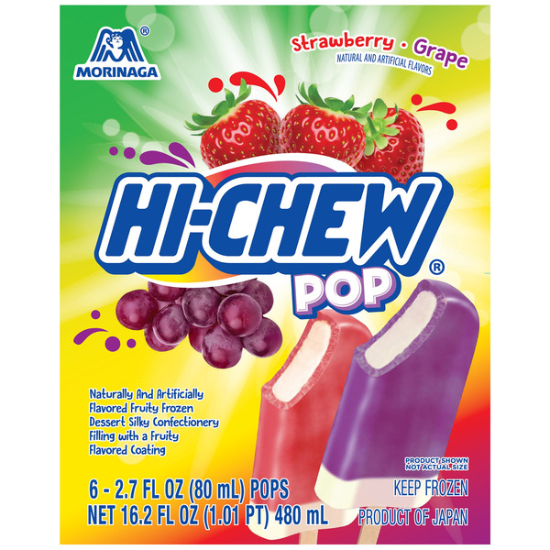 Hi-Chew Grape & Strawberry Pop 2.7 fl OZ, 12-count