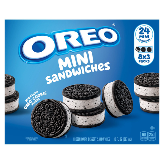 Oreo Mini Ice Cream Sandwiches, 1.25 fl OZ, 24-count