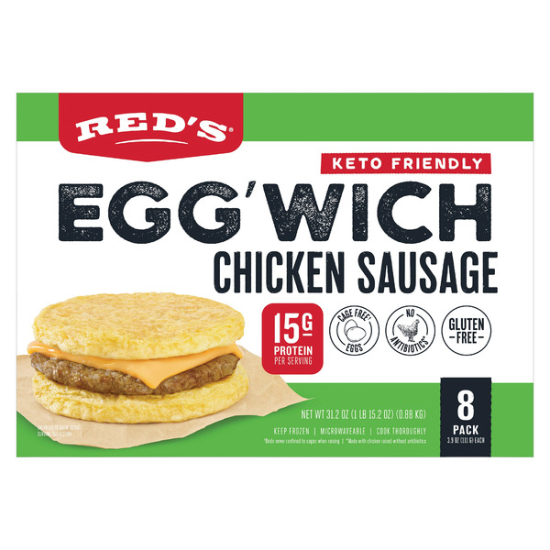 Red's Egg'Wich Chicken Sausage Breakfast Sandwich, 8-count
