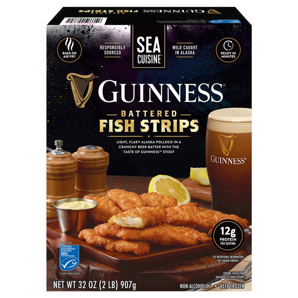 Sea Cuisine Guinness Battered Fish Strips, 2 lbs