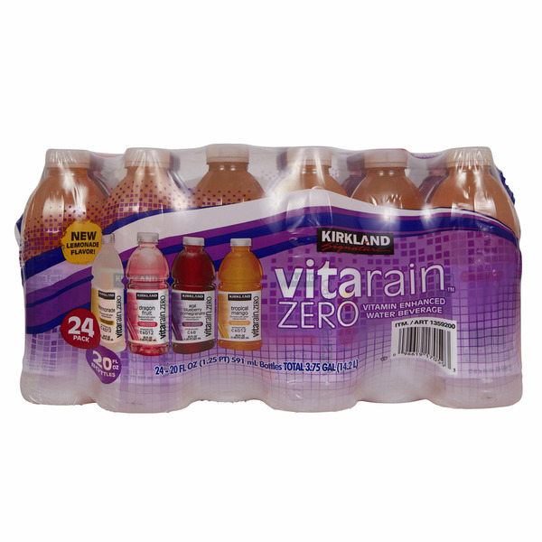 Kirkland Signature Vita Rain, Variety Pack, 20 fl OZ, 24-count