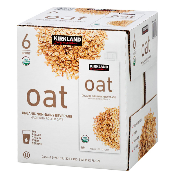 Kirkland Signature, Organic Non-Dairy Oat Beverage, 32 OZ, 6-count