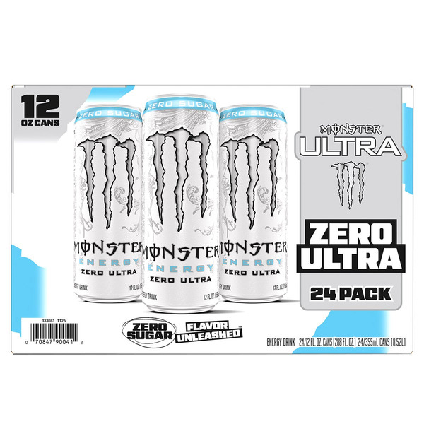 Monster Zero Ultra Energy Drink, 12 fl OZ, 24-count