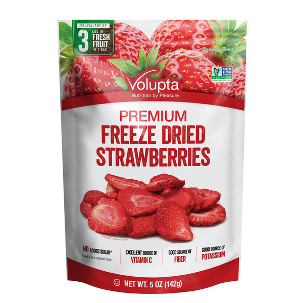 Volupta Premium Freeze Dried Strawberries, 5 OZ