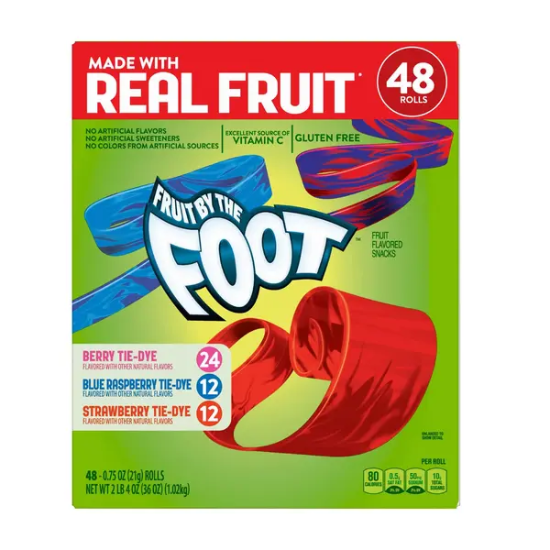 Fruit By The Foot, Variety, 0.75 OZ, 48-count