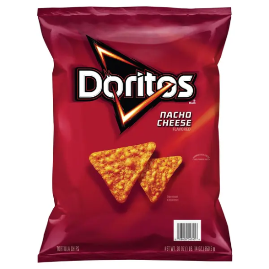 Doritos Tortilla Chips, Nacho Cheese, 30 OZ