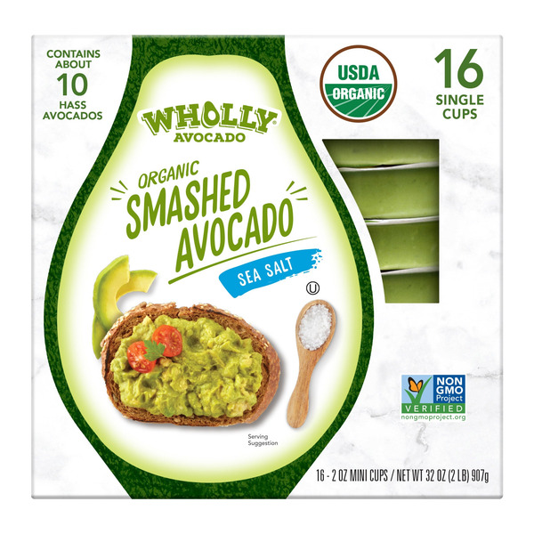 Wholly Organic Smashed Avocado, 2 OZ, 16-count