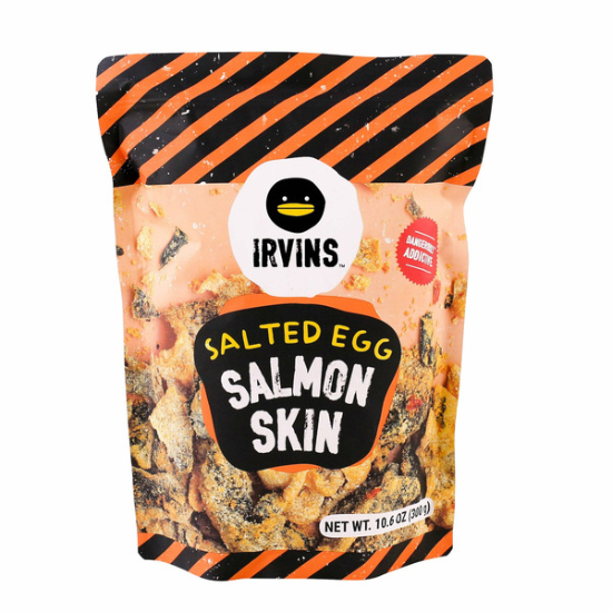 Irvins Salted Egg Salmon Skin, 10.6 OZ