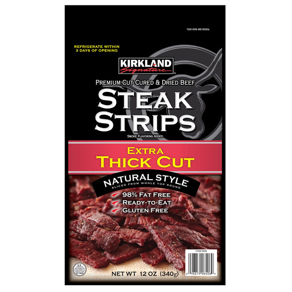 Kirkland Signature Premium Extra Thick Steak Strips, 12 OZ