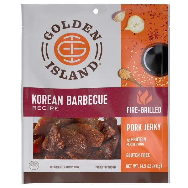 Golden Island Korean BBQ Pork Jerky, 14.5 OZ