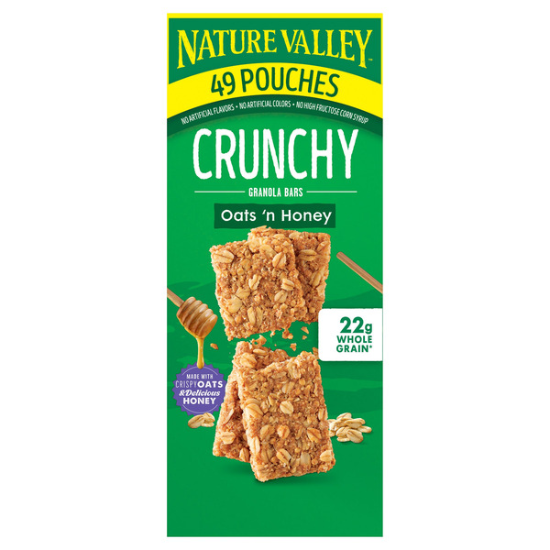 Nature Valley Crunchy Granola Bar, Oats 'n Honey, 1.49 OZ, 49-count