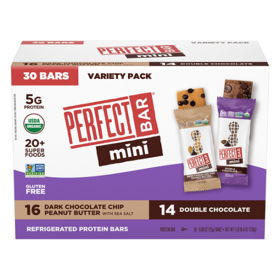 Perfect Bar Mini Protein Bar Variety Pack, 30-count