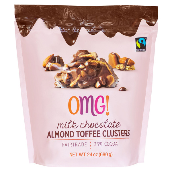 OMG! Milk Chocolate Almond Toffee Clusters, 24 OZ