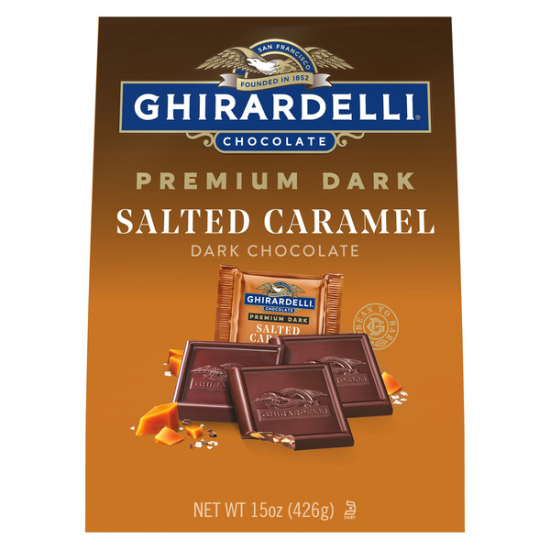 Ghiradelli Salted Caramel Dark Chocolate Squares, 15 OZ. Bag
