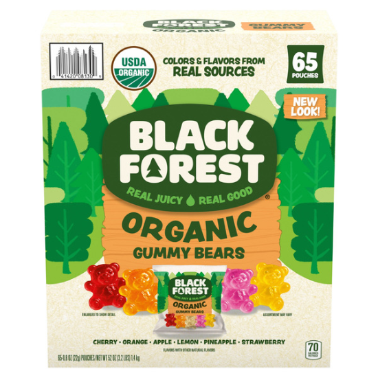 Black Forest Organic Gummy Bears, 0.8 OZ, 65-count