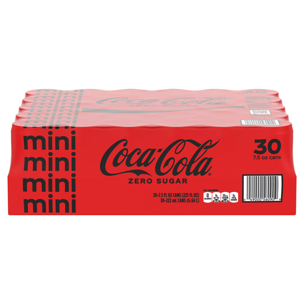 Coca-Cola Zero Sugar Mini Cans, 7.5 fl OZ, 30-count
