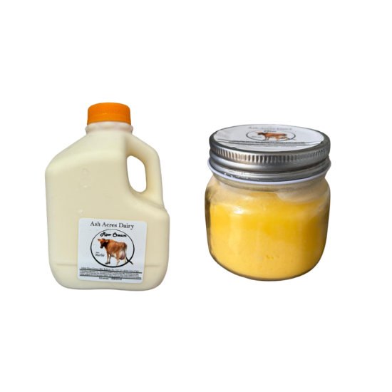 Raw Cream Quart + Ghee 8 OZ