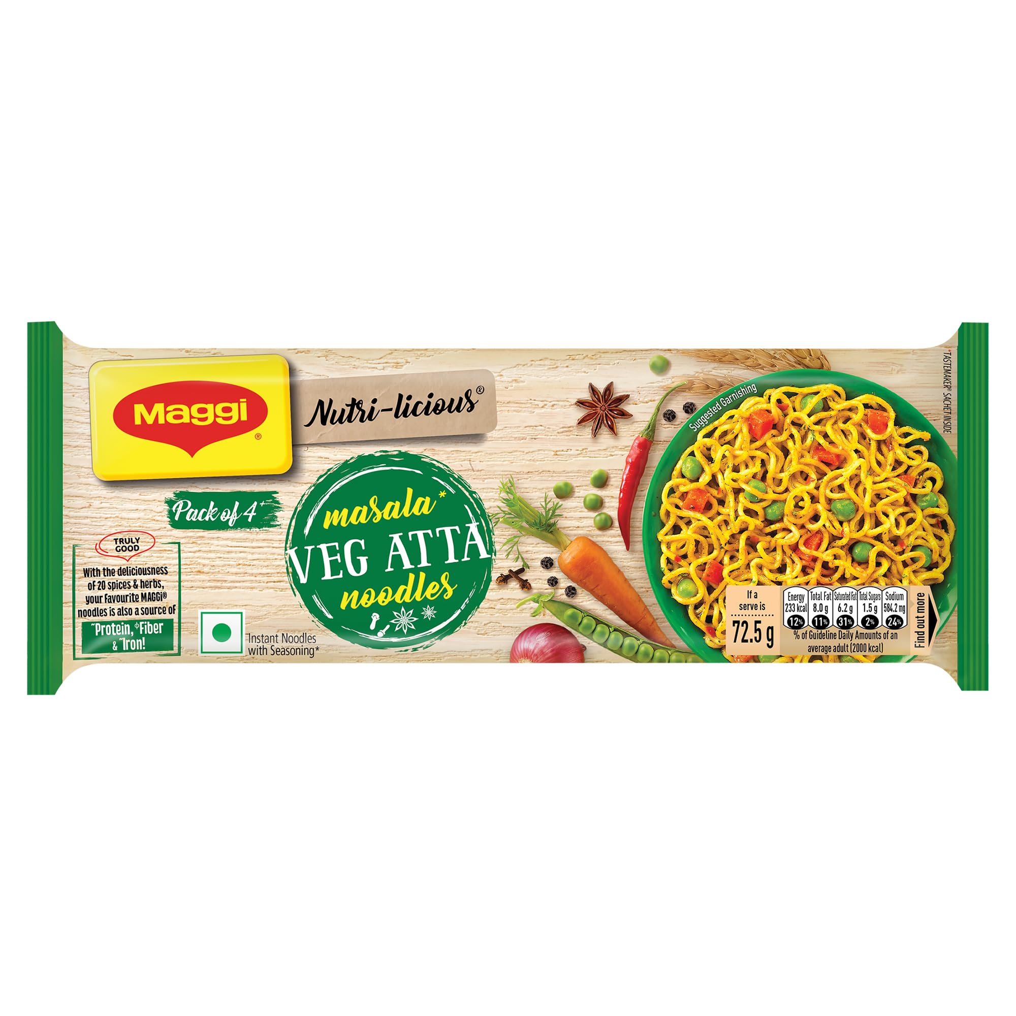Maggi Masala Veg Atta Noodles 290 GM