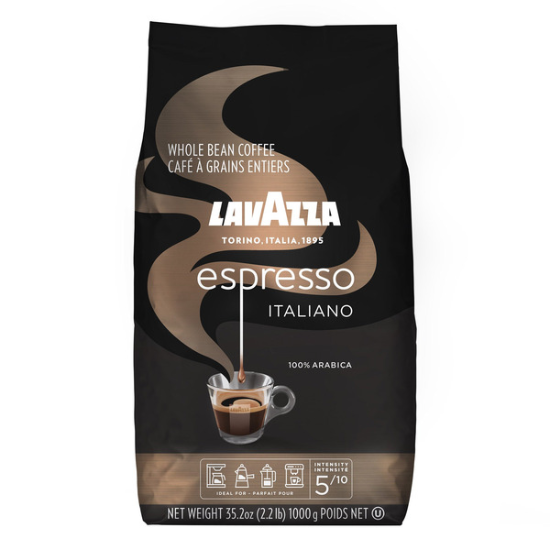 Lavazza Caffé Espresso 100% Premium Arabica Coffee, Whole Bean, 2.2 lbs