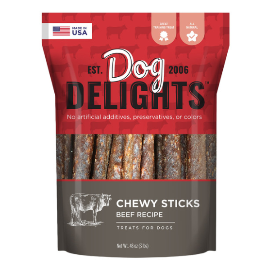 Dog Delights Chewy Beef Sticks, 48 oz