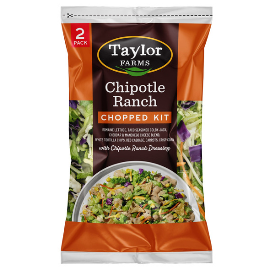 Taylor Farms Chipotle Ranch Bagged Chopped Salad Kit, 11.75 oz, 2-count