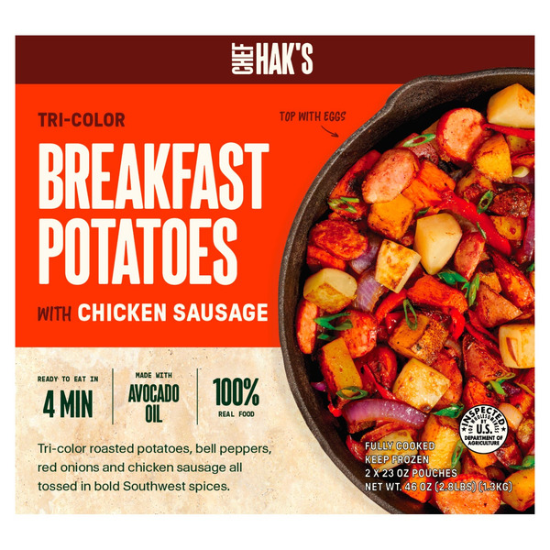 Chef Hak's Breakfast Potatoes with Chicken Sausage, 23 oz, 2-count