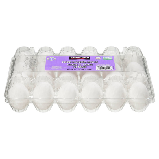 Kirkland Signature Free Range Large Eggs Usda Grade A, 24-count