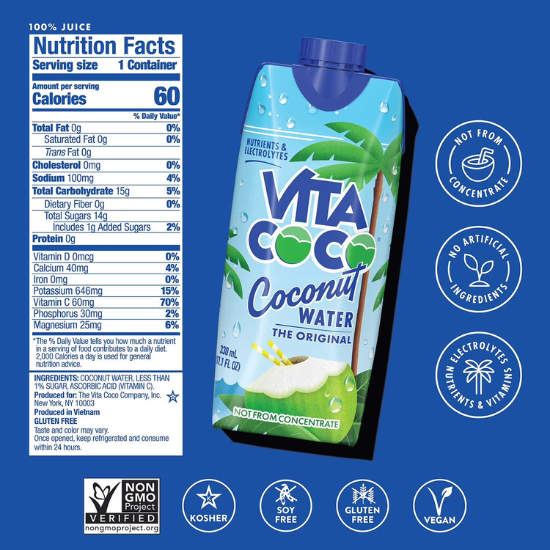Vita Coco Coconut Water 11.1 fl. oz., 18 pk.