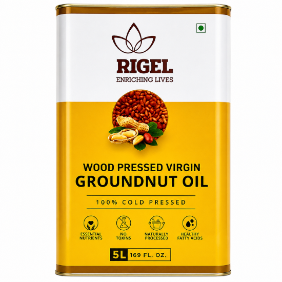 Rigel Wood Pressed Virgin Groundnut Oil 5 L