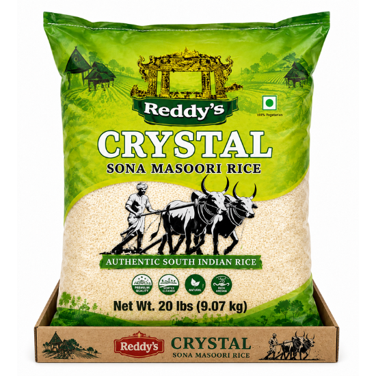 Reddys Crystal Sona Masoori Rice 20 LB