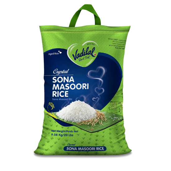 Vadilal Crystal Sona Masoori Rice 20 LB