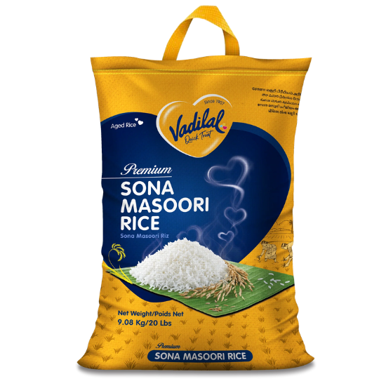 Vadilal Premium Sona Masoori Rice 20 LB