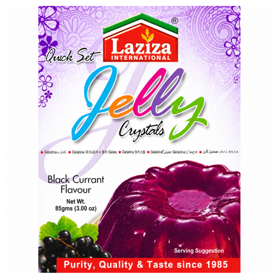 Laziza Jelly Crystal Black Current Flavour 85 GM