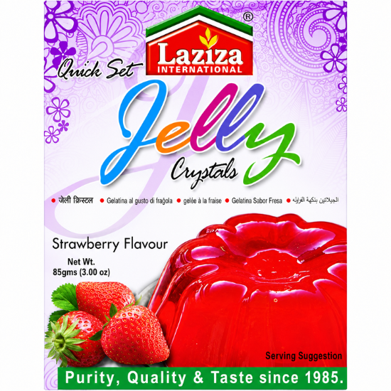 Laziza Jelly Crystal Strawberry Flavour 85 GM