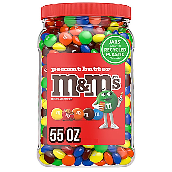 M&M's Peanut Butter Milk Chocolate Candy Bulk Jar