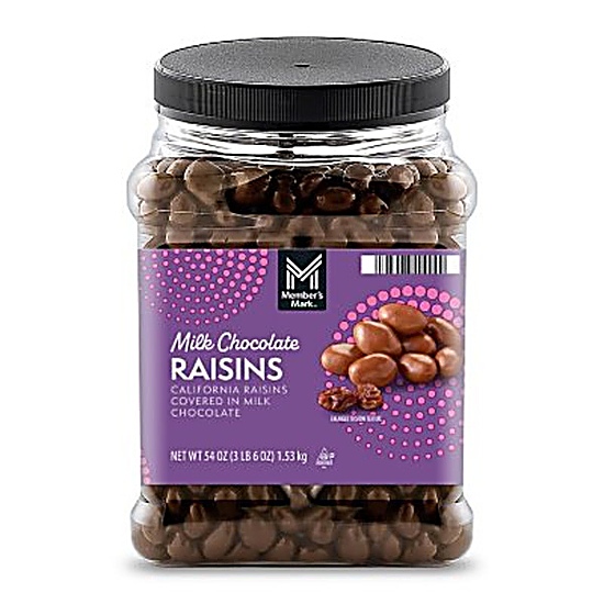 Member’s Mark California Raisins Covered In Milk Chocolate