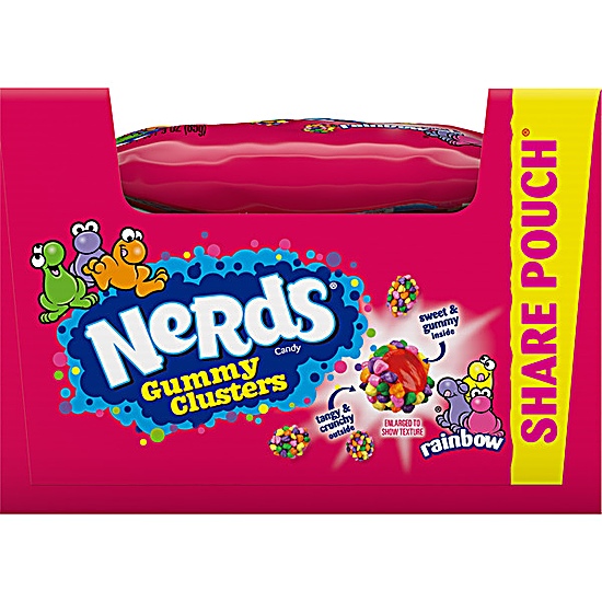 NERDS Candy, Gummy Clusters, Share Pouch
