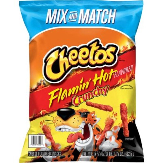 Cheetos Cheese Flavored Snacks, Flamin' Hot Flavored, Crunchy