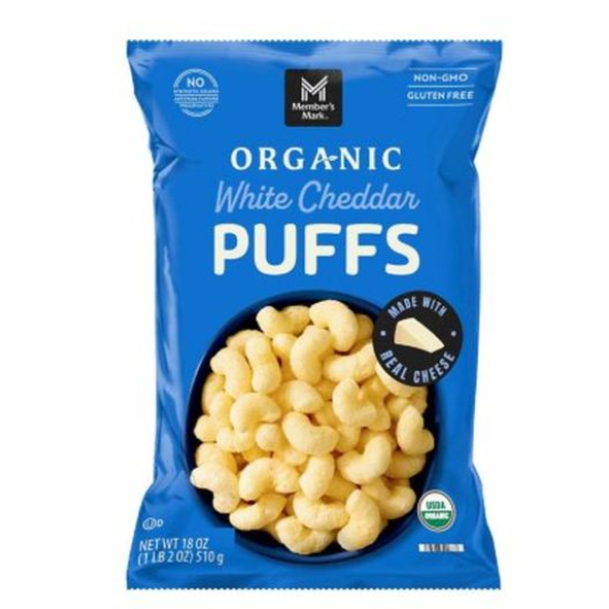 Member’s Mark White Cheddar Organic Puffs