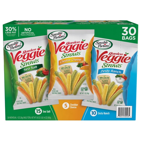 Sensible Portions Variety Pack Garden Veggie Straw