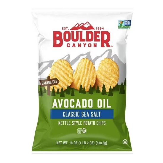 Boulder Canyon Avocado Oil Kettle Style Classic Sea Salt Potato Chips